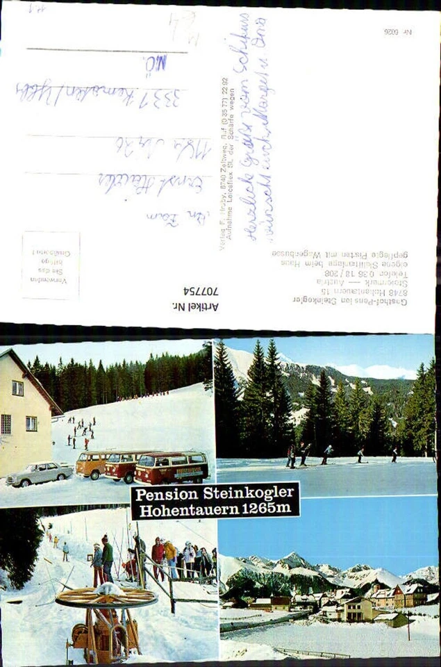 707754 Mehrbild AK Hohentauern Gasthof Pension Steinkogler VW Bus Wintersport - Bild 1 von 1