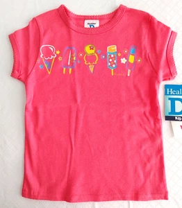 Healthtex Kidmatch D Top Crew Neck Cap Slv Pink Sz 4T NEW! #15601 - Picture 1 of 4