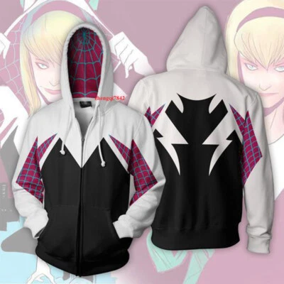 Spider-Man Across the Spider-Verse Cosplay Hoodie Gwen Stacy Costumes Clothing - Image 1 of 4