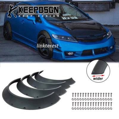 For Honda CIVIC Hatchback Fender Flares Extra Extension Wide Body Wheel Arches - Image 1 of 4