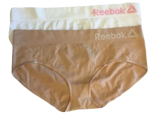 Bragas Hipster Reebok 2 piezas sin costuras talla XL blancas beige elásticas sin etiquetas nuevas sin etiquetas - Imagen 1 de 12