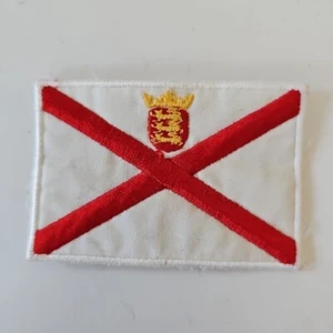Flag of Jersey Embroidered Cloth Patch 3" X 2" - Picture 1 of 3