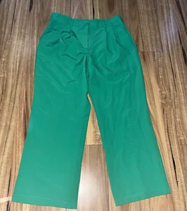 BNWT Cotton On Curve- Eden wide leg high waisted bright green pants sz 16 - Picture 1 of 11