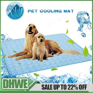 Large Self Cooling Mat Bed Pet Dog Cat Heat Relief Non-Toxic Summer Bed Pad UK - Picture 1 of 14