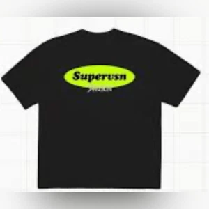 Neu mit Etikett Supervsn Slauson schwarzes kurzärmliges grafisches T-Shirt grünes Logo - Größe L - Bild 1 von 6