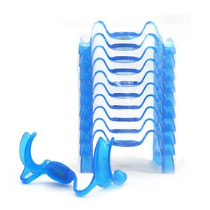 10Pcs Dental Ortho Cheek Retractor M-Shape With Mirror Blue Mouth Opener - Picture 1 of 11