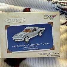 Hallmark 1963 Corvette Sting Ray Coupe, Corvette 50th Anniversary Ornament NIB