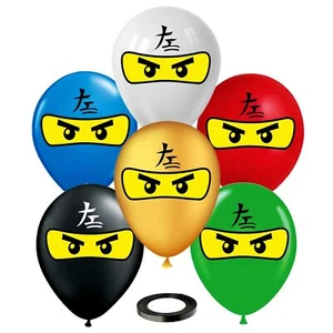 Ninja Superhero 12" Birthday Balloons 30 Pcs | All Ninja Balloons Colors | Pr... - Picture 1 of 6