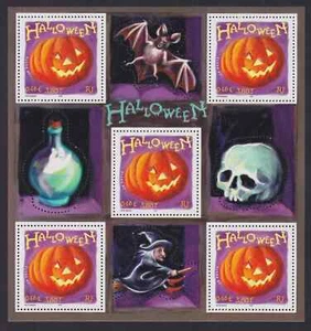 France Stamps — Souvenir Sheet of 5 — 2001, Halloween #2839a MNH - Picture 1 of 1