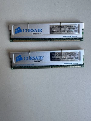 Corsair 1GB TwinX Matched Memory Pair CMX512-3200C2PT 400MHZ XMS3202v5.2 - Image 1 of 3