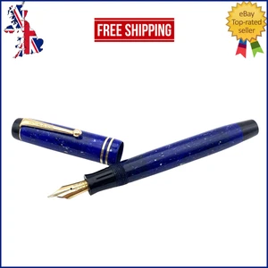 VINTAGE PARKER JUNIOR DUOFOLD FOUNTAIN PEN IN LAPIS LAZULI 14K GOLD FINE NIB - Picture 1 of 14