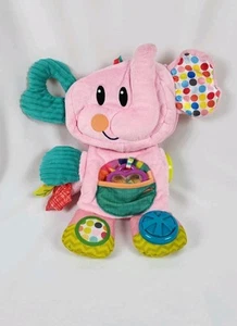 Playskool Fold ‘n Go Elephant Stuffed Animal Tummy Time Pink Baby Child Plush - Picture 1 of 13