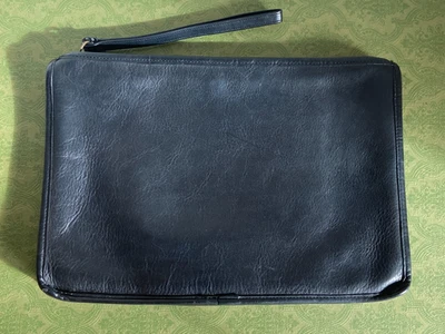 COACH VTG Leather Portfolio Clutch Bonnie Cashin Designer, 70s, NYC, USA- Black - Image 1 of 4