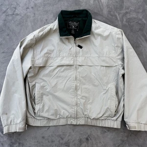 Vintage Eddie Bauer Jacke Herren großer beige grün Kragen Outdoor Outfitters 90er - Bild 1 von 13