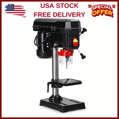 Prensa de taladro de sobremesa de 8", mini taladro de 2,5 amperios distancia de oscilación 0-45° inclinación Foto 1 de 4