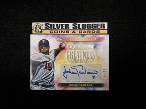 2024 Johan Santana Topps Inception Dawn of Greatness Autogramm #75/75 Twin First/Last - Bild 1 von 2