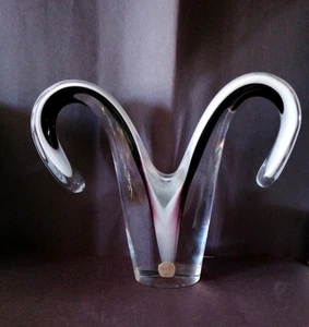 Flygsfors Coquille Signed Art Glass Mid-Century Sweden - Picture 1 of 9
