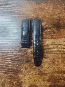 IWC 20/18mm Vintage Pilot Black Alligator Leather Watch Strap OEM IWA12065 - Picture 1 of 11