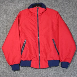 Vintage Sportsmaster Made In USA Red Bomber Jacket Full Zip Mens Medium - Picture 1 of 7