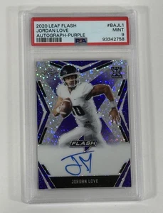 2020 Leaf Flash Jordan Love Autograph Auto Card PSA Graded Mint 9 Ba-JL1 6/25 - Picture 1 of 3