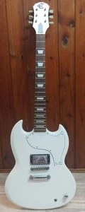 Guitarra Eléctrica Epiphone SG Junior Modificada 1 Acabado Blanco PU Usada De JPN con SC - Imagen 1 de 12