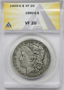 1900-S $1 ANACS VF 20 Morgan Silver Dollar - Picture 1 of 4