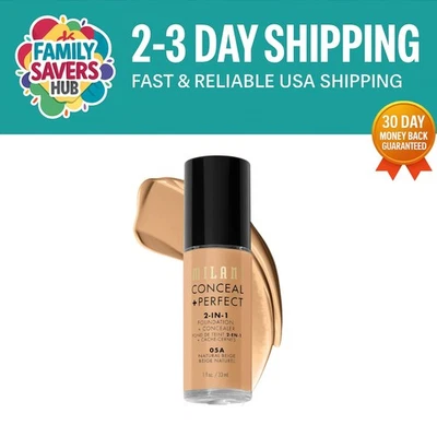 Lightweight 2-in-1 Foundation & Concealer for All-Day Wear - 45 Beautiful Shades - Image 1 of 4