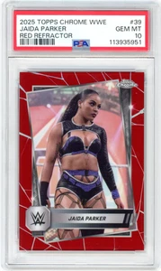2025 Topps Chrome WWE Jaida Parker Red Refractor /5 1/5 - PSA 10 - Bild 1 von 2