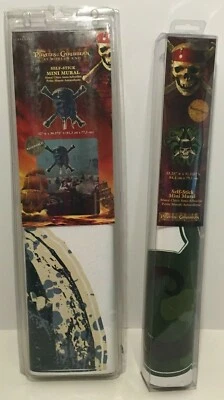 Set of 2 Self-Stick REMOVABLE Pirates of Caribbean 32"x 30" Skulls Disney NEW!!! - Image 1 of 4