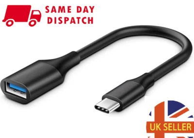 20cm USB 3.1 Type C to USB 3.0 Type A Socket Adapter Cable with OTG UK - Image 1 of 4