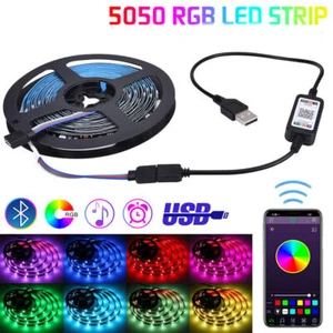 Bluetooth APP RGB LED Strip Light Waterproof Tape Band TV Lighting Self Adhesive - Picture 1 of 18