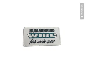 Humminbird Wide Fish Wide Open Fishing Patch Iron On Embroidered Company Logo - Picture 1 of 2