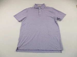 Peter Millar Crown Soft Polo Shirt Mens Small Purple Silk Blend Stretch Golf - Picture 1 of 12