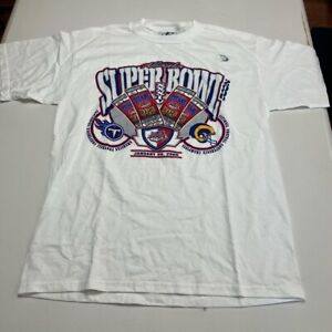 Vintage 2000 Super Bowl XXXIV Rams Vs Titans Large T-Shirt Y2K