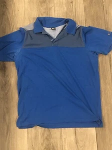 Oakley Regular Fit Men's Size L Blue Short Sleeve Polo Shirt - Picture 1 of 5