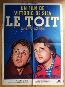 LE TOIT Vittorio de Sica affiche cinema originale 80x60 '56 - Photo 1/1