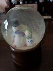 Vintage 1960S Penco Taiwan Musical Snow Globe Of Two Dressed Snowmen 55 Tall
