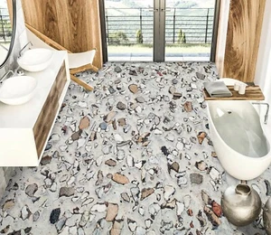 3D Grey Stone 12129NA Floor WallPaper Murals Wall Print Decal Fay - Picture 1 of 6