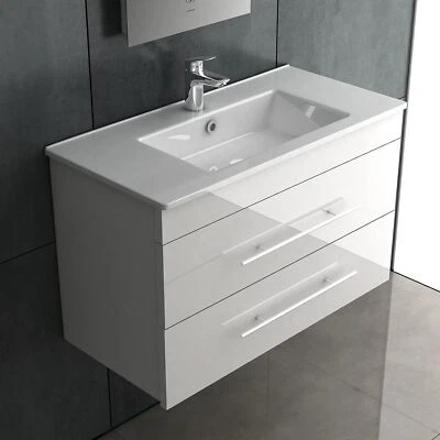 Badmöbel Set Waschtisch mit Unterschrank Waschbecken Badunterschrank Waschplätze - Bild 1 von 4