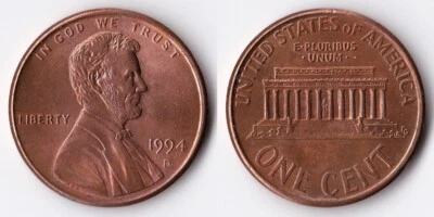1994-D UNITED STATES MINT LINCOLN PENNY, 1 ¢ COIN/MONEY, CIRC, CANADIAN SELLER - Image 1 of 3