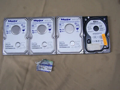 lot 4 drives Maxtor DiamondMax Plus 9 160 GB ATA133  + WD400bb from Intellex DVR - Image 1 of 4