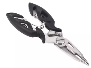 Mini Fishing Pliers Braid Scissors Line Cutter Split Ring Tool Lip Grip Tackle - Picture 1 of 18