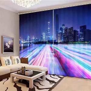 Wonderful Rainbow Runway 3D Blockout Photo Print Curtain Fabric Curtains Window - Imagen 1 de 10