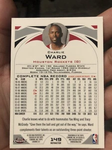 2005 Topps Finest Refractor Charlie Ward - Picture 1 of 2