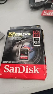 SanDisk Extreme Pro 64GB SD Card for Nikon Camera Works with Nikon Z50 - Picture 1 of 1
