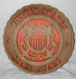 Decoración de pared de madera de la Guardia Costera de EE. UU. ORGULLOSA DE SER. - Imagen 1 de 5