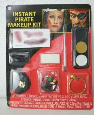 NEW Instant Pirate Makeup Kit Halloween Costume Makeup Dress Up Horror - Image 1 of 3