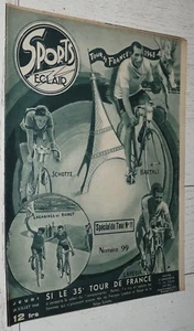 RARE SPORTS ECLAIR N°99 CYCLISME TOUR FRANCE #11 1948 BARTALI SCHOTTE LAPEBIE - Imagen 1 de 2