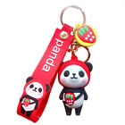 Cute Silicone Cartoon Panda Keychain Keyring Bag Kawaii Pendant Key Ring Chain