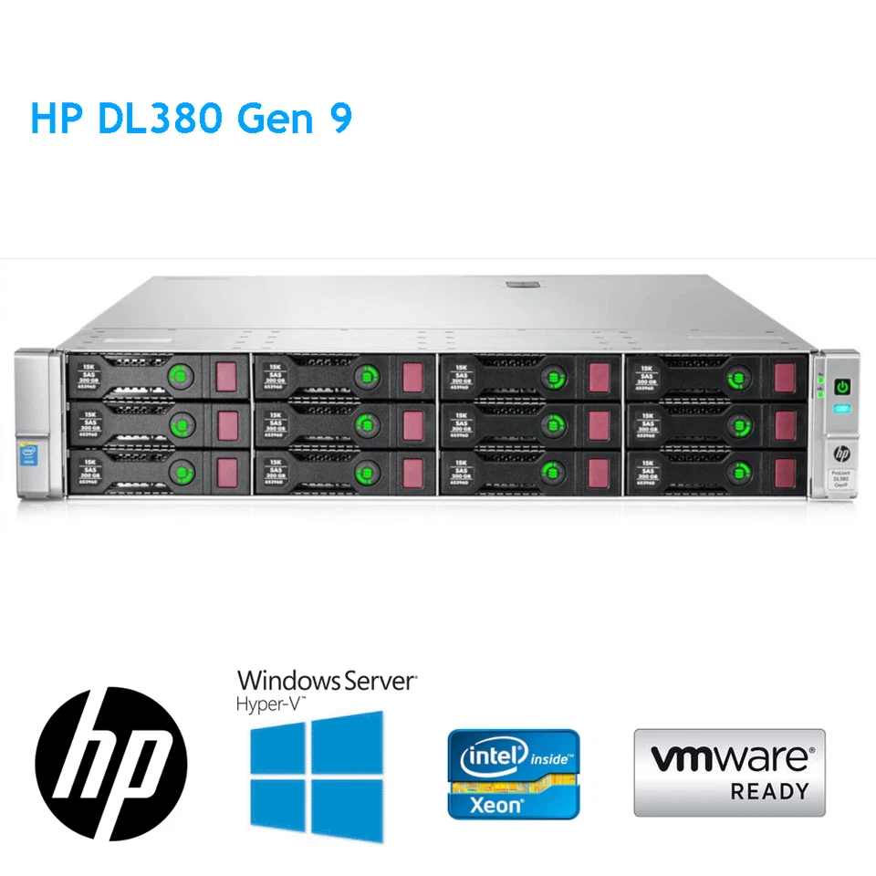 HP DL380 G9 1 x E5-2620 v3 32GB RAM H240ar 2 x 500W PSU  - Image 1 of 1